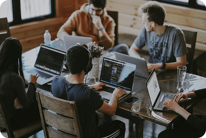 Software QA engineering team working